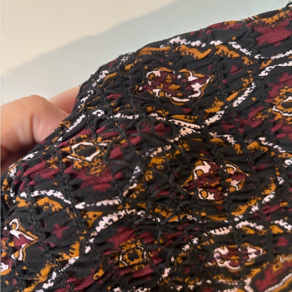 A.L.C. Geometric Long Sleeve Dress in Burgundy - Picture 6 of 8